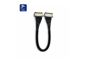 UL1354 Custom Cable 40# Blue 36# Black Micro Coaxial Cable 20Pin 0.4mm LVDS Transmission Harness Cable Assembly