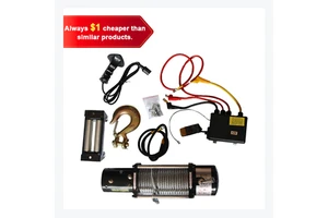 Customized Steel Portable 12V Electric Winch 9500-12000lbs Heavy Duty with Wireless Remote for Trailer Boat Lifting Towing Needs