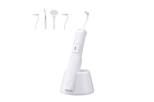 Portable Teeth Cleaning Machine Cordless Tartar Stain Removal Tooth Plaque LED Light Storage Base Electric Water Flosser