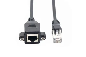 Cat 6 RJ45 Male to Female Screw Ethernet LAN Network Extension Cable Cord PVC Foil for Computers Various Lengths