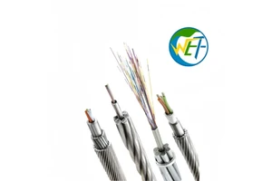 Outdoor OPGW Cable 12/24/48/96/144 Core Fiber Optic Communication Cable Aerial Ground Wire Composite 36kV Rated Stainless Steel