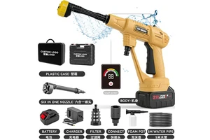 Multi - Accessories Home Outdoor or Yard Cleaning Lithium Battery High - Pressure Wireless Car Washer
