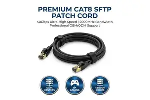 Custom Length 1m/5m/10m/50m/100m Rj45 Network Cable Cat5e/cat6/cat6a/cat7/cat8 Utp Ftp Sftp Cat 8 Rj45 Ethernet Cable Patch Cord
