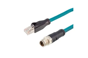 Industrial Ethernet M12 Waterproof Connector Cat5e/Cat6a Gigabit 10Gbps Network Cable M12 8pin X Code to RJ45 Profinet Cable