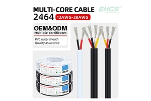 EHGS 2464 Tinned Copper Multi Core PVC Flexible Cable 300V Industrial Auto Control Power Heating Electronics Automation Systems