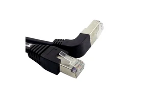 Up Down Right Angle Cat5e Cat6 RJ45 Male to Male Ethernet Extension Cable for Communication