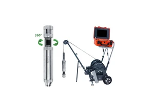 300m Cable Winch Waterproof Well Underwater Video Pipe Inspection 73mm Dual Deep Waterborehole Camera Equipment Set