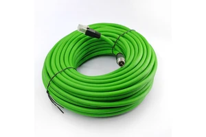 Factory Customize M12 Ethernet Profinet Cable Waterproof X Code 8 Pin Male Connector RJ45 Cat6A Industrial Ethernet Cable