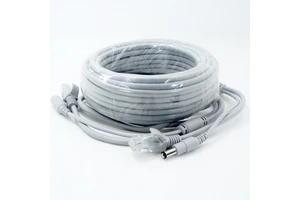 Two-in-one Cable CCTV Extension Ethernet Cable RJ45 + DC 12V Power CCTV NVR