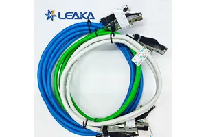 LEAKA Custom Industrial RJ45 CAT6 Ethernet Cable Assembly Shielded IP67 Waterproof PUR Patch Cord for Automation Machine Wiring