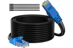 High Quality Cat 6 Outdoor Waterproof Ethernet Cable Heavy Duty Internet Cable Support POE Cat6 Network Cable RJ45 Patch Cord