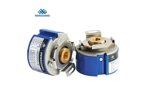 HENGXIANG K48 Hollow Shaft Incremental Encoder Wire Saving TTL 8 Wires UVW 10000PPR IP50 Protection For Sanyo Denki Servomotor