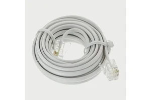30M/25M/20M/18M/15M/12M/10M/9M/7.7M/6M/3M/2M/1M RJ11 Male To Male Plug Modular Phone Internet Telephone Extension Cable