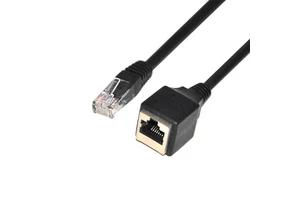 8P8C Ethernet Extension Cable CAT6 RJ45 Male to Female Shielded LAN Network Patch Cord Cable