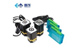 EMTECH 60mm Series Hybrid NEMA 24 Stepper Servo Motor Control Set Driver CNC Kit DC48V 2.8-4.8Nm Torque CE Certified