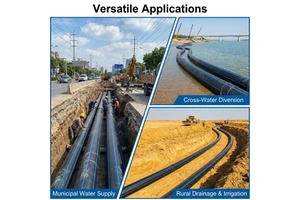 HDPE High Pressure Irrigation Pipe 2 Inch 40mm Flexible Coil Roll Anti-Corrosion Agriculture Use