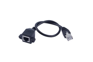 Cat5e Cat6 RJ45 Male to Female Panel Mount RJ45 Ethernet Extension Cable
