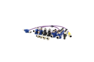 NMEA 2000 M12 5-Pin Multi-Port Branch Cable T-Type Splitter Adaptor 1 To 8 Out Network Power Cord Terminator Resistor Kit