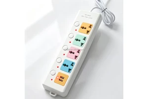 Wholesale Power Strip Universal Extension Socket With Independent Switch Dual USB Port Multi Plug Extension Cord