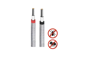 1500V H1Z2Z2 K Stainless Steel Shield Braid Anti-Mouse Ant Solar PV Cable With Tinned Copper Conductor And XLPO Insulation