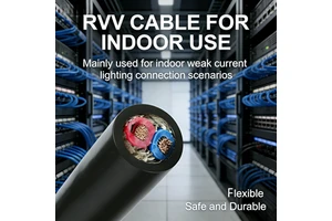 Flexible Power Cable RVV Flexible Electrical Cable Copper Conductor PVC Jacket Safe Durable for Indoor Wiring System