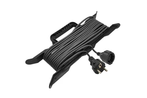 Portable 30FT/50FT/60FT Power Supply Cord Rack Winding Frame Extension CEE Plug Cable for Outdoor Equipment/Tools Durable Rubber