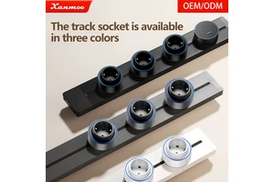 Wall Mounted Power Track Socket and Usb Universal Kitchen and Office Desktop German and European Standard Track Socket