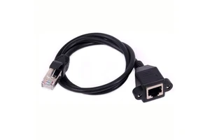RJ45 Male to Female LAN Ethernet Network Cat6 Cat5e Cat5 Panel Mount Cable RJ45 Extension Extender Cord Cable