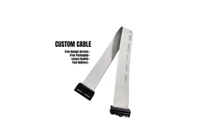 Custom Copper Core PVC Jacket Nylon Adapter Connector Flat Cable Assembly Custom Length Voltage for Motor/Display Signal