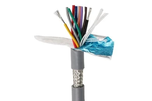 Gray Flexible Energy Chain Shielded Cable TRVVP 3 Cores; Oil-resistant Tensile-proof Multi-core Control signal Cable Tinned