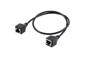 30cm Shielded RJ45 Ethernet Extension Cable Cat 5 Cat5e Female RJ45 Cable
