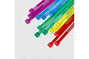 WZUMER 250pcs/bag Self-Locking Custom Printed Cable Ties