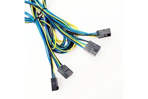OEM Custom Multi-Core Wire Harness Assembly with Black Connectors for Industrial Electronics and Control Systems