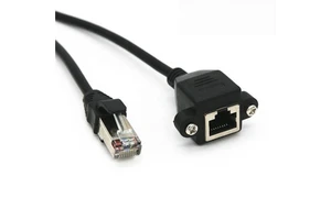 Custom RJ45 Cat6 PVC Network Extension Converter Socket Panel Mount Ethernet Cables