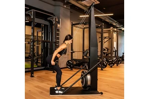 Cheernin Mechanical Steel Wind Resistance Trainer for CrossFit HIIT Cardio Gym Equipment Commercial Air Ski Machine