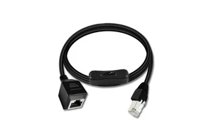 Network Extension Cable Gigabit Cat6A with 304 Switch RJ45 Ethernet Network Cable Compatible with Cat5e