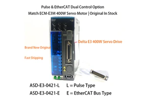 Original Delta 400W E3 Servo Drive ASD-E3-0421-L/ASD-E3-0421-E AC 220V IP20 Pulse EtherCAT Bus for Industrial Automation