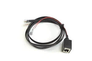 High Quality 1-Meter Long RJ12 6P6C 6P4C Flat Black Telephone Network Extension Cable Factory Supplied Bare Copper 20251 26AWG