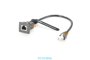RJ45 Snap-in Panel Mount Cable 30cm RJ45 Extension Cable Flush Mount Shielded Ethernet Cord Cat5e 8P8C Connector