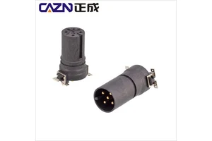 BUS Systems M12x1 D-coded Sockets Industrial Ethernet 4- Poles Shielded Panel Mounting SMT SMD M12 Connector