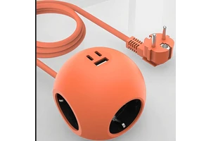 KC/CE Extension Socket Board Universal Socket EU Power Strip 3Ways Extension Cord Surge Protector Power Strip PD 25W Portable