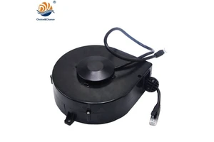 Slip Ring Transfer Signal Extension Cord Retractable 7m Network Ethernet Cable Reel for Home Appliances and Weak Current Systems