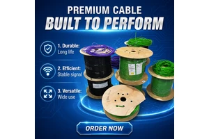 Genuine Siemens 4 Core Shielded PROFINET Cable 6XV1840 2AH10 for Industrial Ethernet Automation.