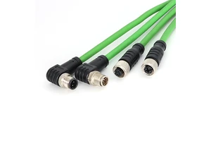 KRONZ M12 Circular Connector High Flexible Shielded Industrial Camera Gigabit Ethernet Cable 8-Pin X-Coding Sensor Connectors