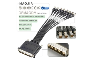 Professional High Flex 8W8 to BNC Manufacturers Industrial Camera Link Cable Machine Vision Cable Assemblies Customized Cable