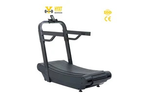 Heavy Duty Curved Treadmill Manual Mechanical Non-Motorized 170Kg Net Weight Commercial Grade Self-Powered LED Wireless Heart