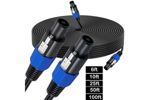 FCONNR Professional 4Pin Speakon To Speakon Cable
