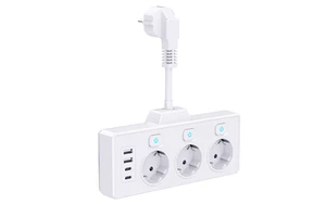 Vertical 15A IP44 Surge Protector Power Strip 3 Type C USB Fast Charging Port Tower Design Power Board Hub Extension Cable SDK