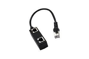 RJ45 extension cable, 1-inch 2-inch network cable to adapter cable, 1 male and 2 busbars, 2-in-one network port extension
