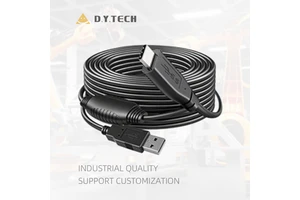 8M/10M/15M Active USB2.0 A-Male to Type-C Male Extension Cable with Signal Booster for Camera & Computer Use 5Gbps Bandwidth